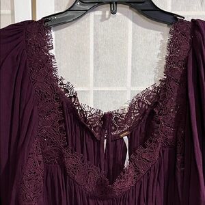 FP Movement by Free People Purple Lace Top